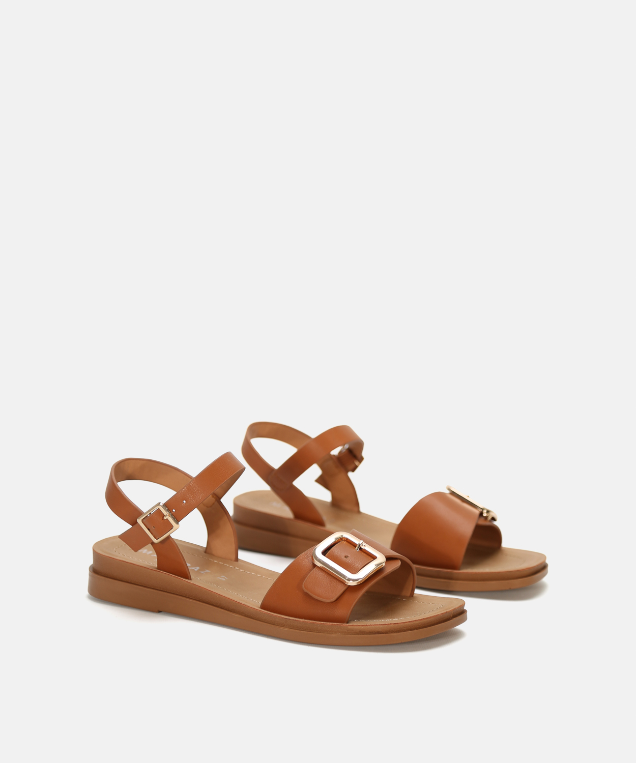 Sandalia plana hebilla image number null